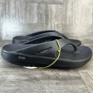 Oofos OOriginal Sandals Mens 10 Womens 12 Black New Recovery Flip Flop Thong